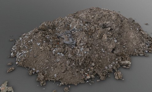 Scanning mound land sandy soil 3d model