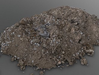 Scanning mound land sandy soil 3d model