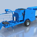 Blue Heavy Duty Industrial Equipment With Trailer Design Mechanical Wheels And Platform