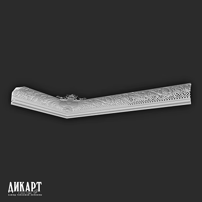 Decorative Component with Intricate Carved Patterns and White Finish for Architectural Interior Decoration 3d model