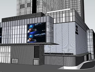 modern office building 3d model