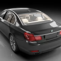 Sleek Black BMW Sedan With Premium Leather Interior And Chrome Accents