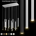Modern Minimalist Pendant Light with Multiple Slim Hanging Tubes and Soft Glow