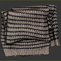 Cozy Knitted Striped Scarf In Beige And Dark Brown For Winter Fashion Accessory