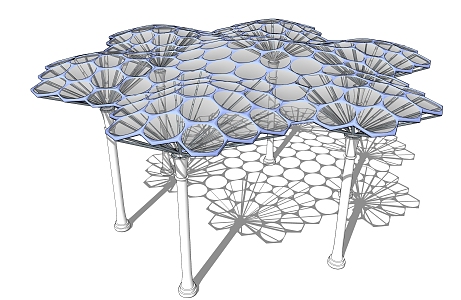 Modern Corridor Frame Corridor Special-shaped Frame Rest Frame Structure Awning 3d model