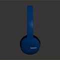 Blue Over Ear Headphones As Essential Daily Life Audio Accessories With Comfortable Earpads