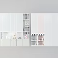 Modern White Wardrobe With Multiple Compartments Drawers And Functional Storage Solutions 3d model