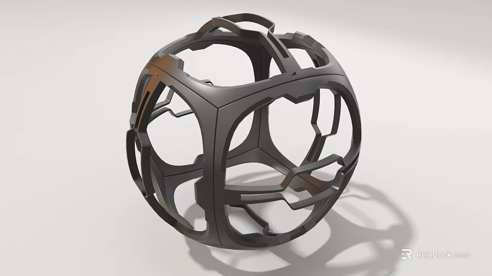 Modern Industrial Equipment Spherical Lattice Structure With Intricate Geometric Design 3d model 