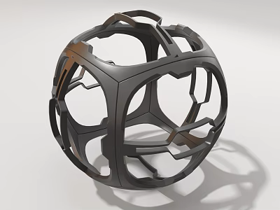 Modern Industrial Equipment Spherical Lattice Structure With Intricate Geometric Design 3d model