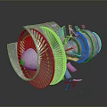 Aerospace Engine Turbine Structure With Precision Metal Components and Internal Design