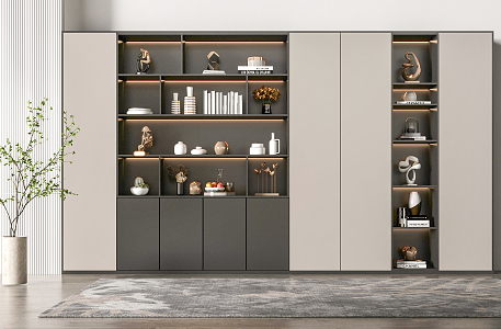 Modern bookcase 3d model