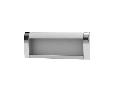 Modern Sleek Stainless Steel Cabinet Handle with Polished Smooth Surface Design 3d model