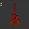 Wooden Acoustic Guitar With Natural Wood Grain Body Smooth Neck And Steel Strings