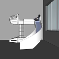Hotel Guest Room Featuring Bunk Bed With Slide And Large Window For Kids
