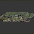 Detailed 3D Terrain Model Showcasing Natural Landscape With Green Vegetation And Varied Landforms