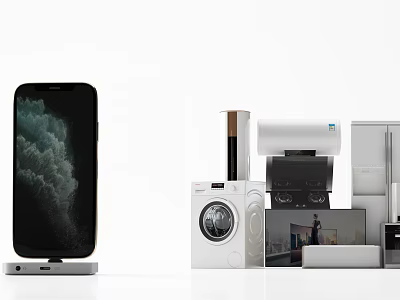 Modern mobile phone smart home 3d model