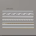 Gypsum Molding With Various Decorative Designs And White Gold Tones For Interior Decoration