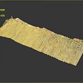 Weathered Corrugated Metal Sheet With Rusted Red Patches And Damaged Texture