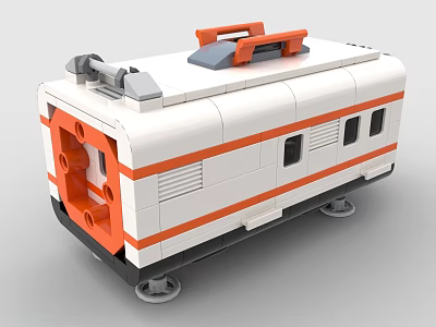 LEGO toy blocks futuristic cargo box sci-fi cargo box 3d model