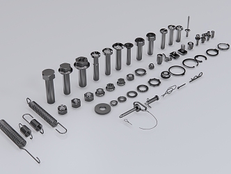 Modern Screw Spring Combination 3d model