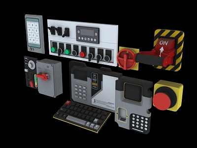 Sci-fi technology equipment model