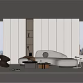 Modern Sofa Coffee Table Combination Sofa Coffee Table 3d model