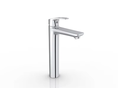 Modern Chrome Bathroom Faucet With Sleek Single Handle And Polished Finish 3d model