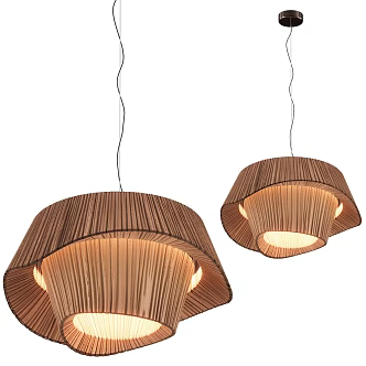 Small chandelier restaurant chandelier lamps 3d model