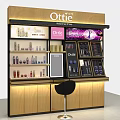 Ottie Cosmetic Retail Display Shelf With Multiple Layers And Product 3d model