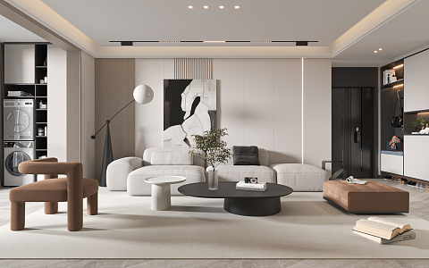 modern living room 3d model