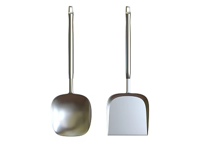 Stainless Steel Kitchen Utensils Long Handle Spatulas for Home Cooking Use 3d model