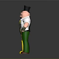 Three Cartoon Characters In Different Outfits With Black Suit Yellow Suit And Green Pants