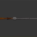 Vintage Rifle With Wooden Stock And Metal Barrel Classic Firearm Design