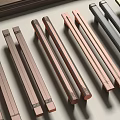 Modern Cabinet Handles In Various Metallic Finishes For Furniture Doors And Drawers