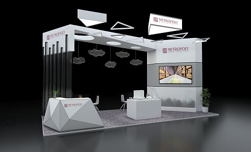 Modern Exhibition Booth 3d model