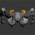 Modern robot alien warrior alien warrior alien soldier alien army pair 3d model