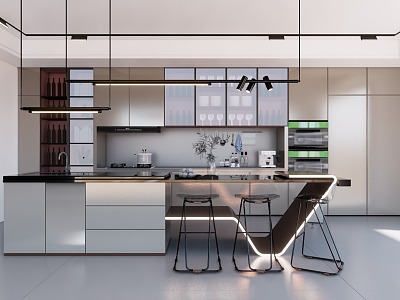 Modern open kitchen model