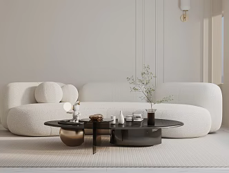 Modern three-seat sofa 3d model
