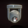 Dome Shaped Surveillance Camera With Red Indicator Light For Security Monitoring