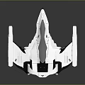 Futuristic Aerospace Spaceship Modern White Black Sleek Design With Advanced Cosmic Technology