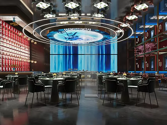Modern Restaurant Health Club Restaurant 3d model