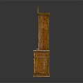 Traditional Wooden Sideboard With Carved Top Glass Doors Dishes Inside And Storage Drawers
