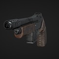 Pistol Short barrel pistol 3d model