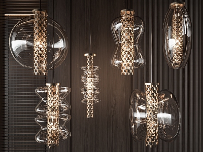 Modern Chandelier Small Chandelier Glass Chandelier Bedside Chandelier Restaurant Chandelier 3d model