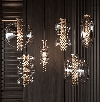 Modern Chandelier Small Chandelier Glass Chandelier Bedside Chandelier Restaurant Chandelier 3d model