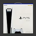 Sony PlayStation 5 Electronic Gaming Console With DualSense Controller Packaging Box 3d model