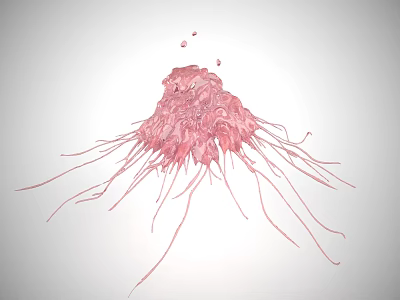 Cancer cells Tumor cancer cells Tumor cells Blood 3d model