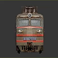 Brown Multi Layered Vintage Train Carriages Stacked Vertically On Gray Background