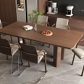 Modern Dining Table Ancient Dining Table Silent Dining Table Chair 3d model