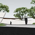 Garden Landscape Design With Winding Paths Water Features Green Terrain And Architectural Structures